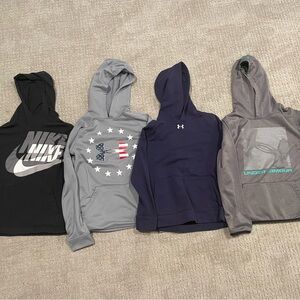 4 Under Armour and Nike Youth Boy’s Sweatshirts